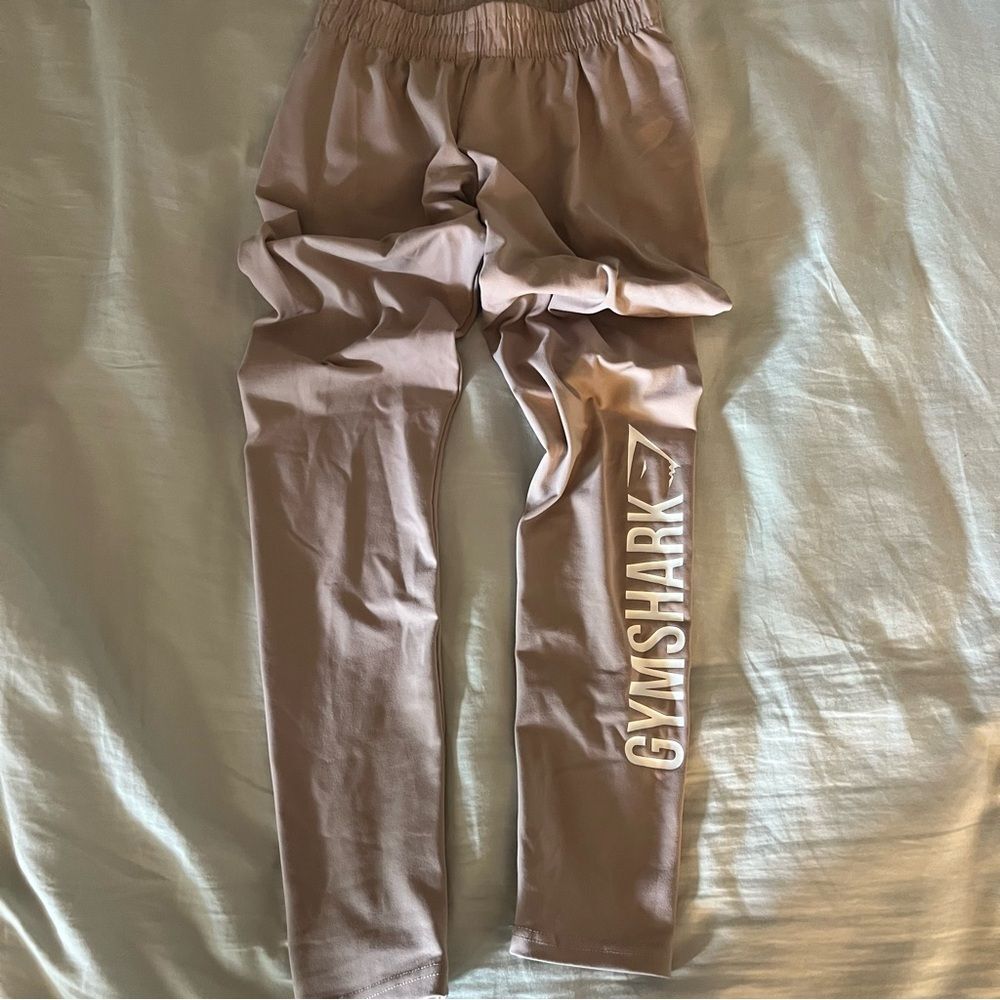 Gymshark Women’s Core Leggings Taupe Size Small High‑Waist Workout Fitness Pants - Picture 2 of 6